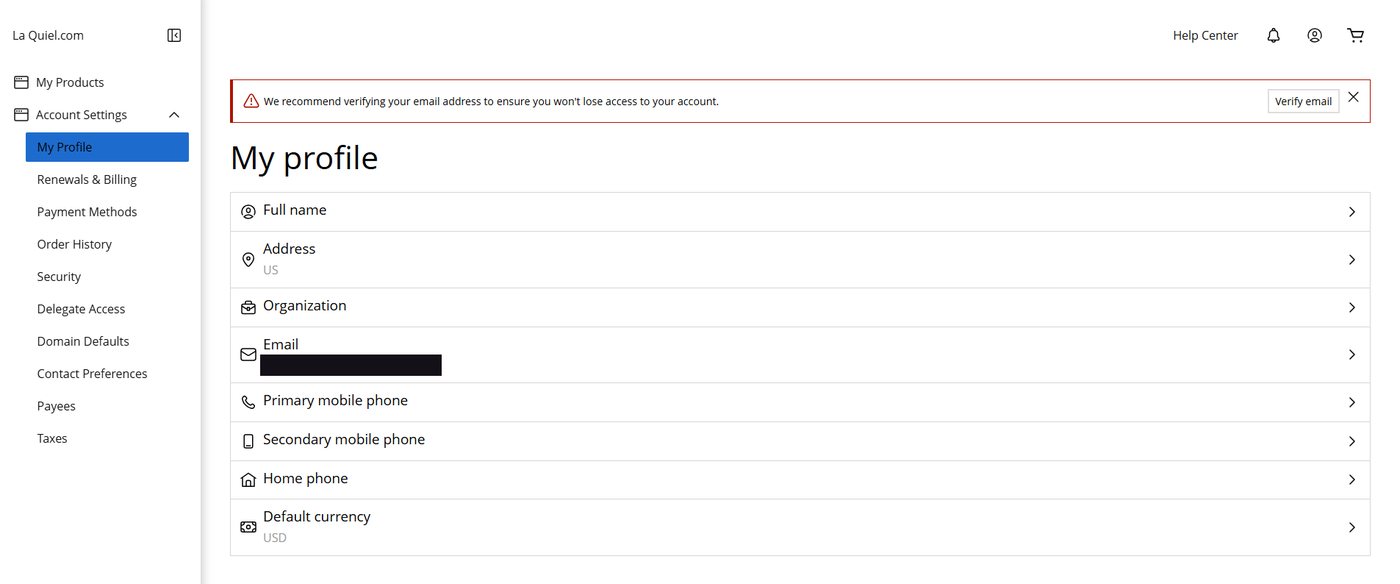 Account Settings sidebar with Delegate Access visible.